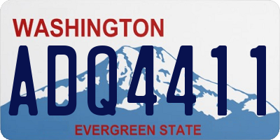 WA license plate ADQ4411