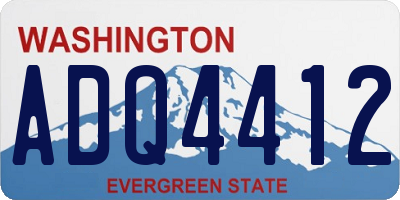 WA license plate ADQ4412