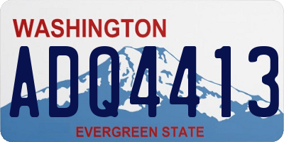WA license plate ADQ4413