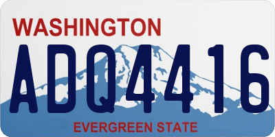 WA license plate ADQ4416