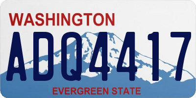WA license plate ADQ4417