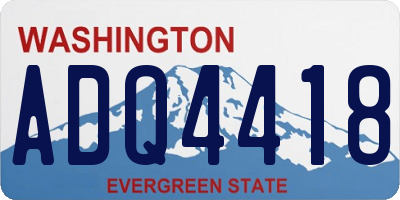 WA license plate ADQ4418