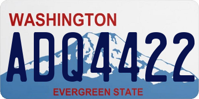 WA license plate ADQ4422
