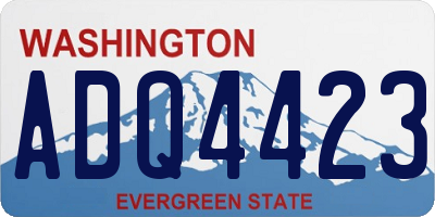 WA license plate ADQ4423