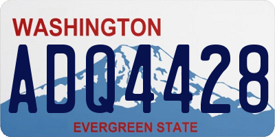 WA license plate ADQ4428