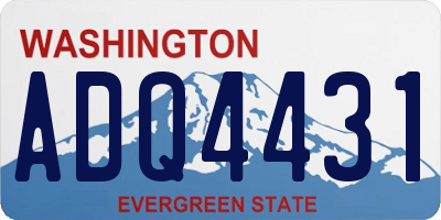 WA license plate ADQ4431