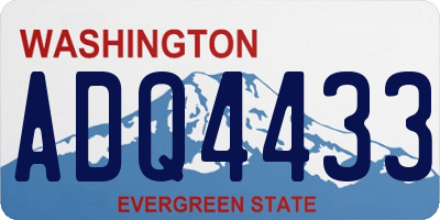 WA license plate ADQ4433