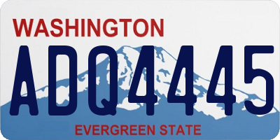 WA license plate ADQ4445