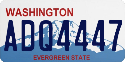 WA license plate ADQ4447