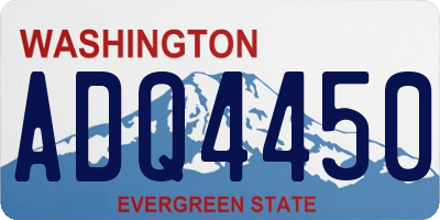 WA license plate ADQ4450