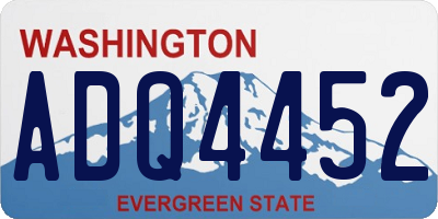 WA license plate ADQ4452