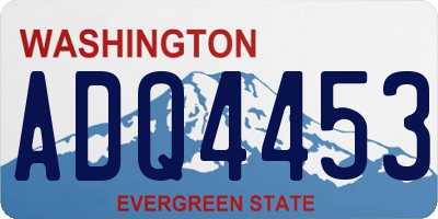 WA license plate ADQ4453