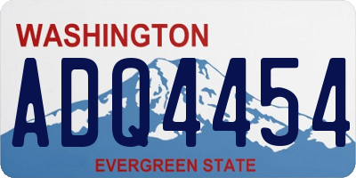 WA license plate ADQ4454