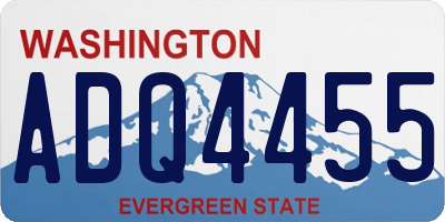 WA license plate ADQ4455