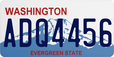 WA license plate ADQ4456