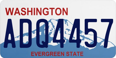 WA license plate ADQ4457