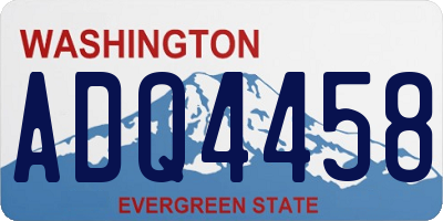WA license plate ADQ4458