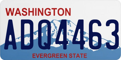 WA license plate ADQ4463