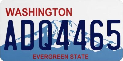 WA license plate ADQ4465