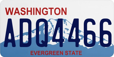 WA license plate ADQ4466