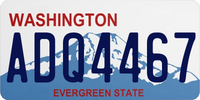 WA license plate ADQ4467