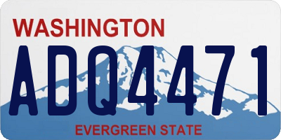 WA license plate ADQ4471