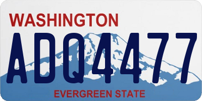 WA license plate ADQ4477