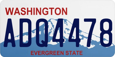 WA license plate ADQ4478