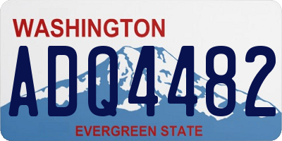 WA license plate ADQ4482