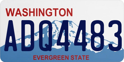 WA license plate ADQ4483