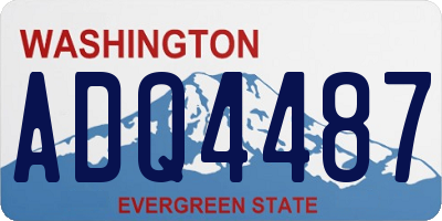 WA license plate ADQ4487