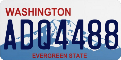 WA license plate ADQ4488