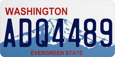 WA license plate ADQ4489