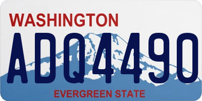 WA license plate ADQ4490