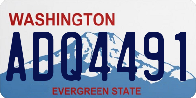 WA license plate ADQ4491