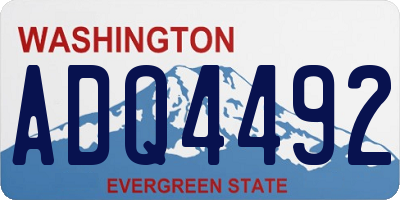 WA license plate ADQ4492