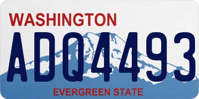 WA license plate ADQ4493
