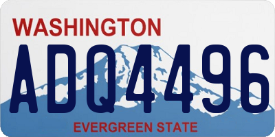 WA license plate ADQ4496