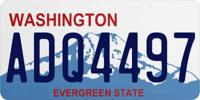 WA license plate ADQ4497