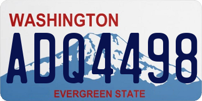 WA license plate ADQ4498