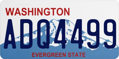 WA license plate ADQ4499