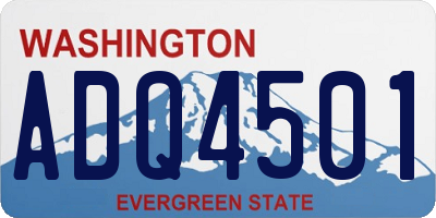 WA license plate ADQ4501