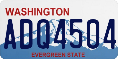 WA license plate ADQ4504