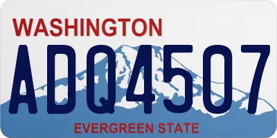 WA license plate ADQ4507