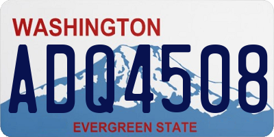 WA license plate ADQ4508