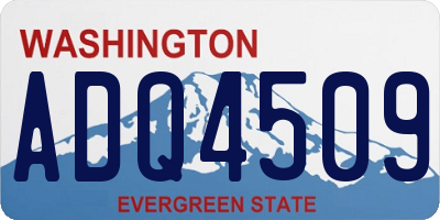 WA license plate ADQ4509