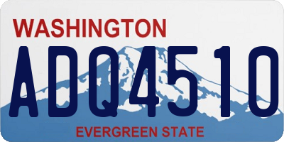 WA license plate ADQ4510