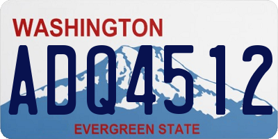 WA license plate ADQ4512