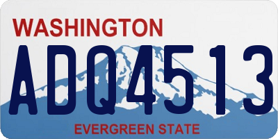 WA license plate ADQ4513