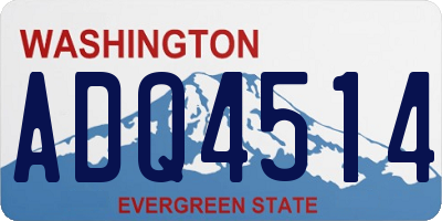 WA license plate ADQ4514